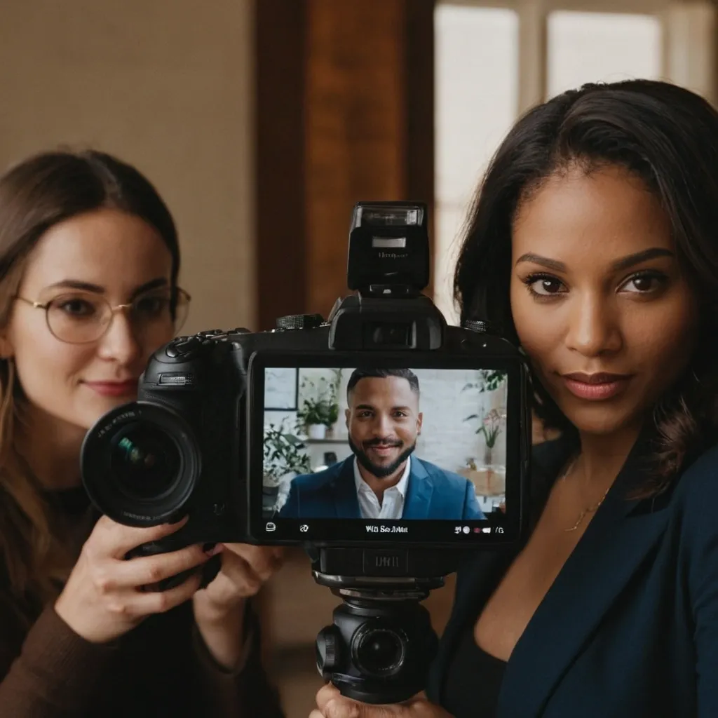 Equipe do LensLearning trabalhando em uma sessão de criação de conteúdo